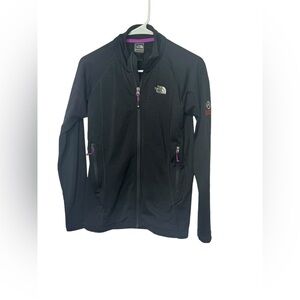 The North Face Summit Series Jacket Womens Medium Black Purple Softshell Zip